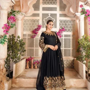 Heavy Embroidered Chiffon Maxi